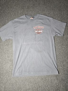 Harley Davidson Gray Las Vegas T-shirt Mens Size Medium